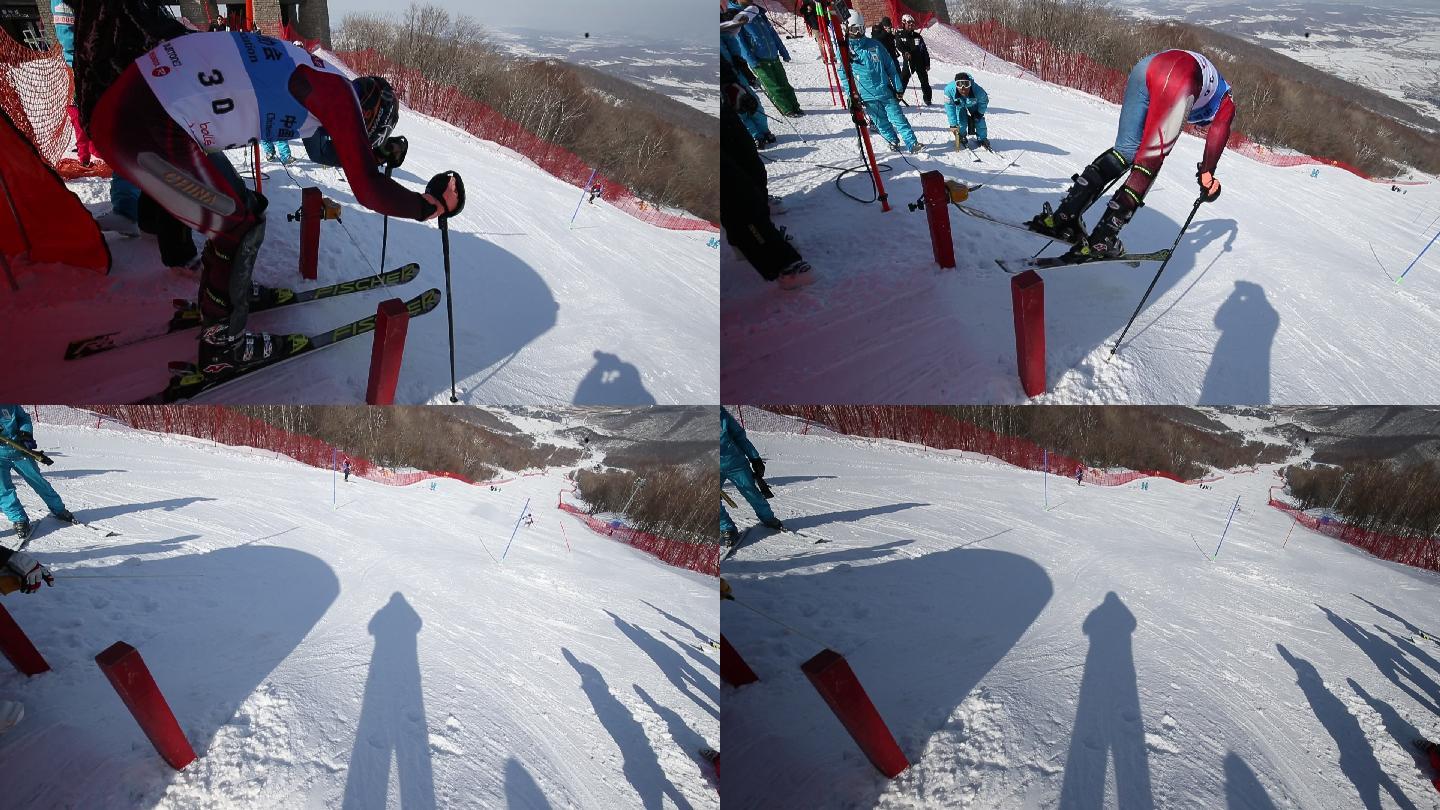 吉林万科松花湖滑雪场滑雪比赛