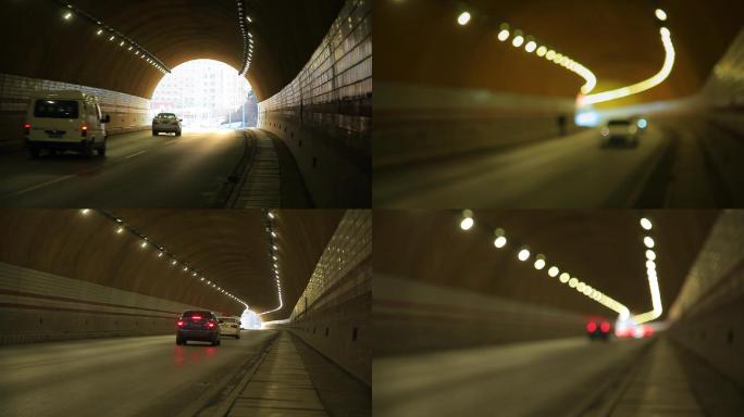 实拍汽车过隧道视频素材