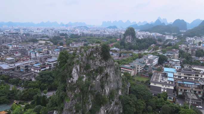 桂林伏波山著名景区景点航拍桂林