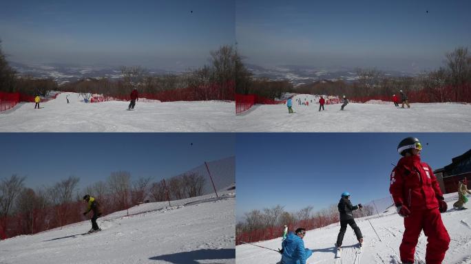 滑雪场滑雪（原素材未剪辑）