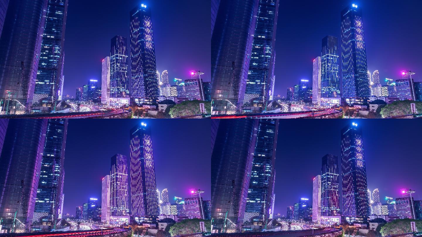 4K深圳博今国际大厦夜景