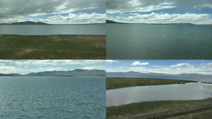 4K青藏铁路沿线措那圣湖实拍素材
