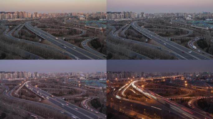 北京市石景山区衙门口桥日转夜延时