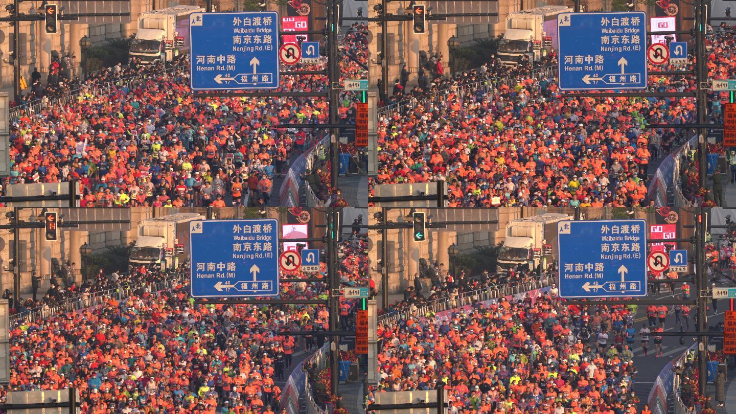 4K原素材-上海国际马拉松赛
