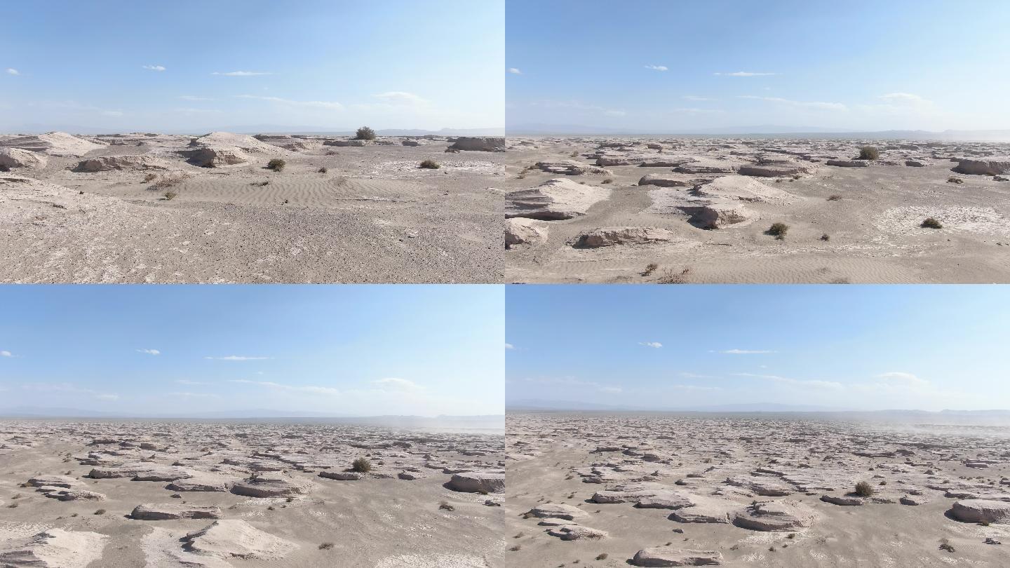 戈壁雅丹地貌无人区航拍4K素材