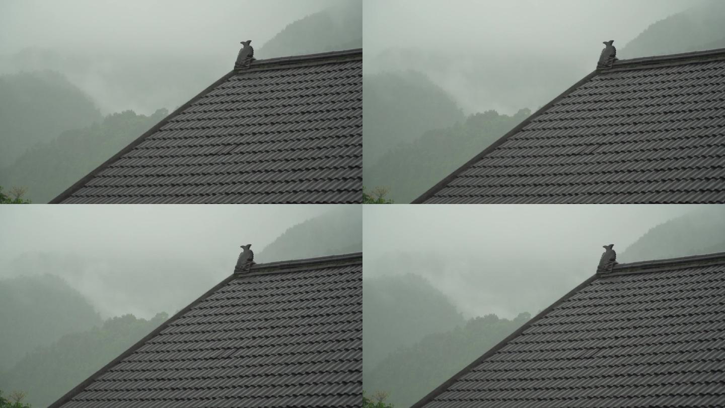 大雨中的屋顶升格1080