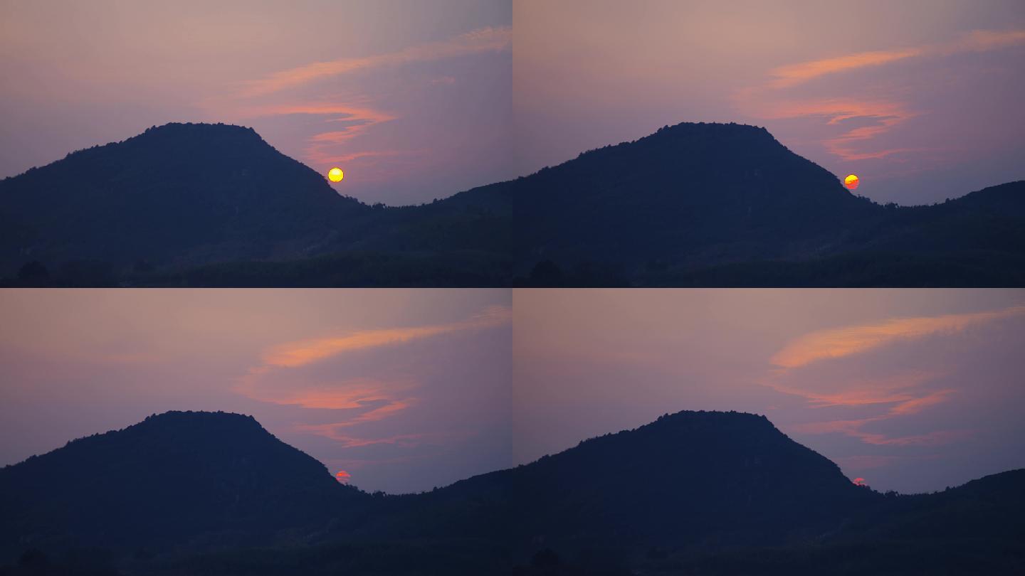 夕阳西下日落西山晚霞风景_3840x2160_高清视频素材下载(编号:5478821