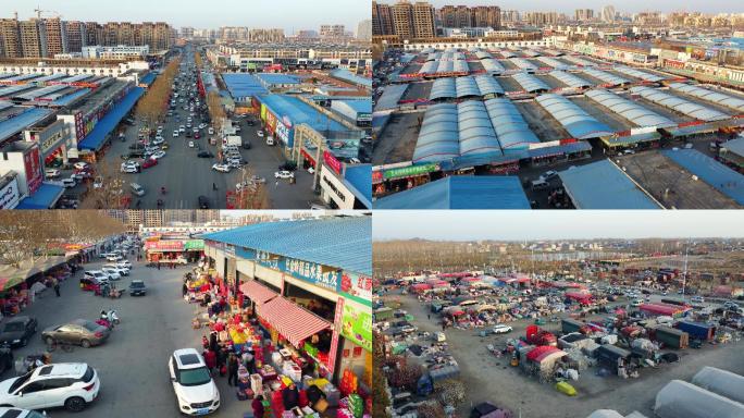 春节商城批发零售水果对联福字摆摊