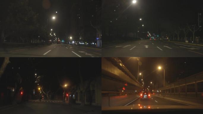 夜晚车头视频加速镜头
