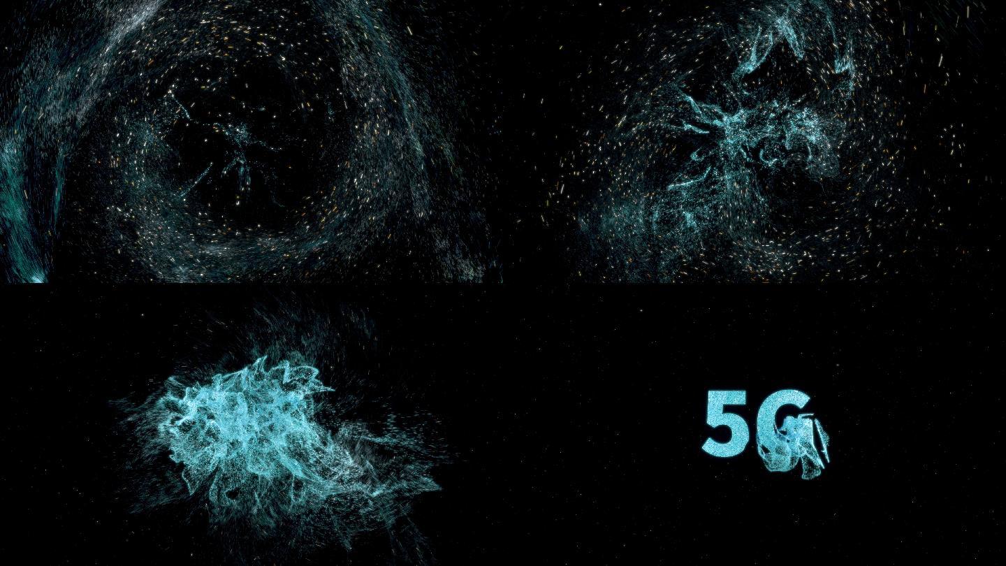 5G与粒子特效背景3D渲染