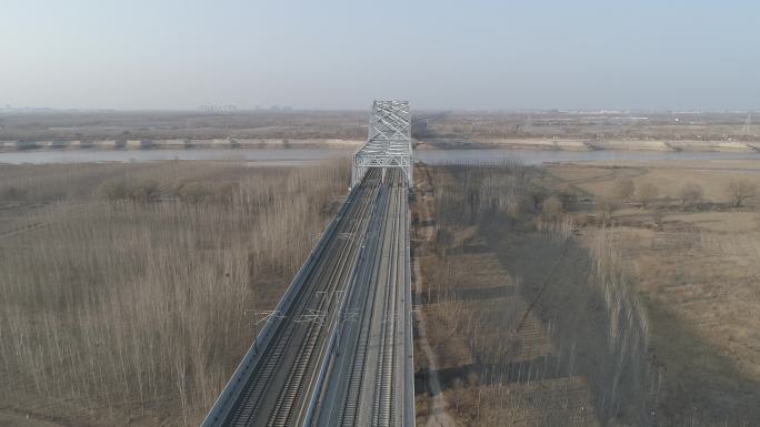 4K航拍济南京沪高铁线