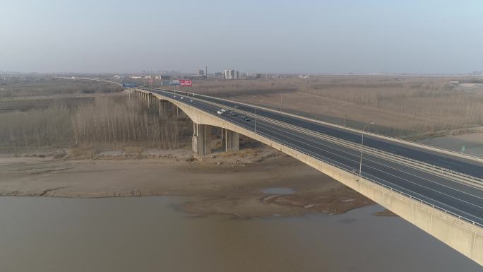 4K航拍山东高速济南黄河大桥-原素材