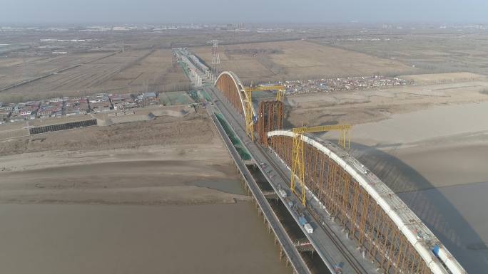 4K航拍济南齐鲁黄河大桥