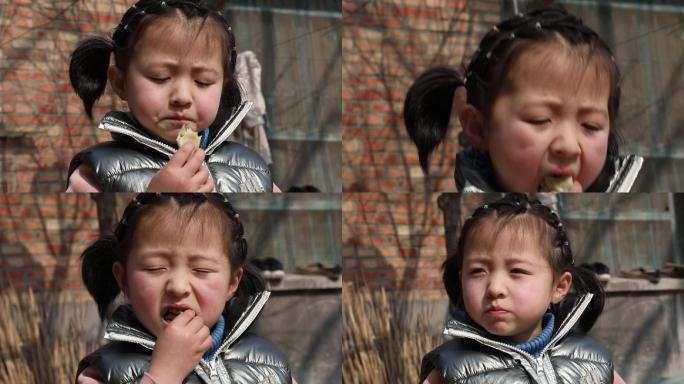 农村小孩吃饺子（2K50帧）