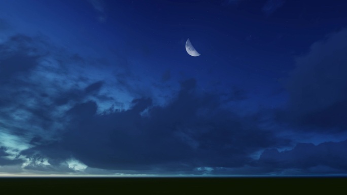 夜空夜晚月亮