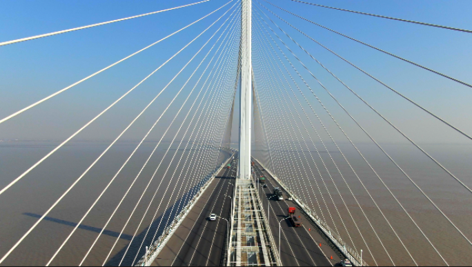 上海长江大桥4K航拍