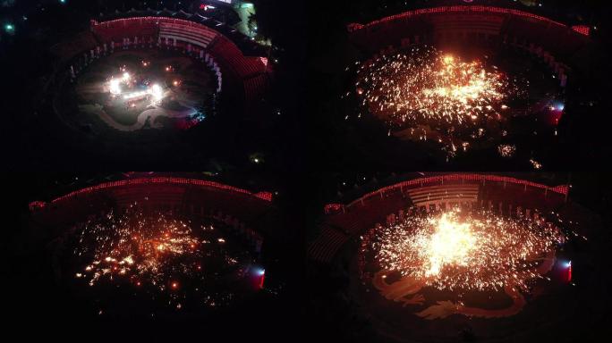 【4K精品】传统舞龙表演非遗火龙火花