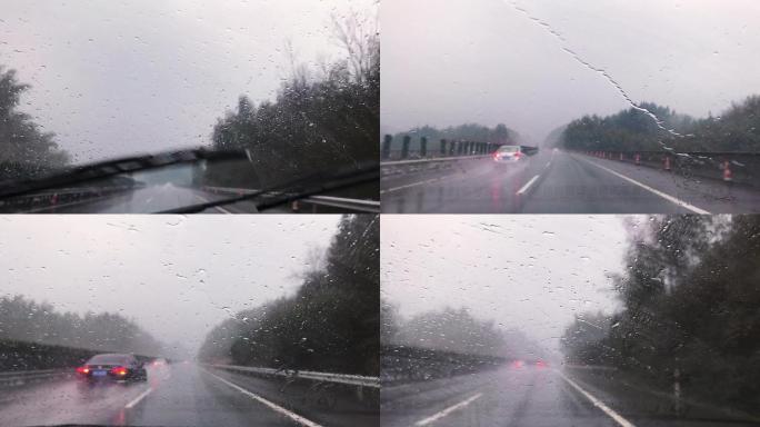高速雨天开车