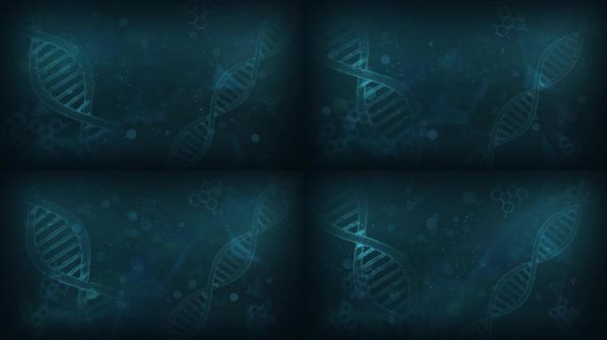 DNA高科技生物基因分子式背景