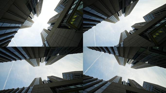 高楼大厦工作写字楼现代高楼仰拍空镜