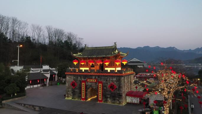 2021年2月春节，湖北秭归屈原故里风景