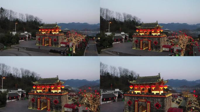 2021年2月春节，湖北秭归屈原故里风景