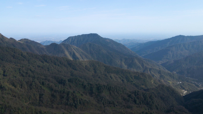 青城山后山航拍4K