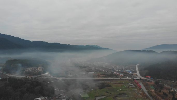 广东清远连山山村航拍