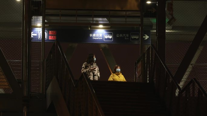 北京雾霾，恶劣天气城市夜晚车流4k