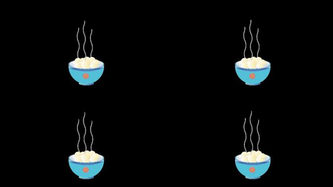 一碗冒气的元宵