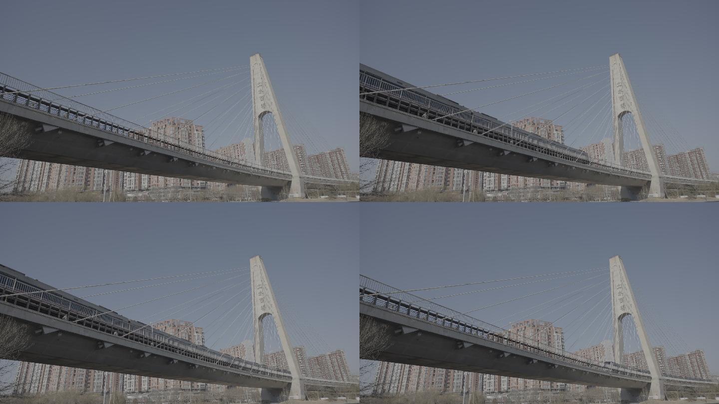 地铁驶去实拍　北京　立水桥　地标建筑