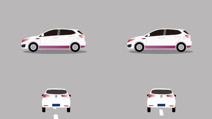 MG三视角汽车动画视频素材