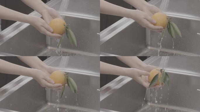 洗橙子蔬菜4K/100帧