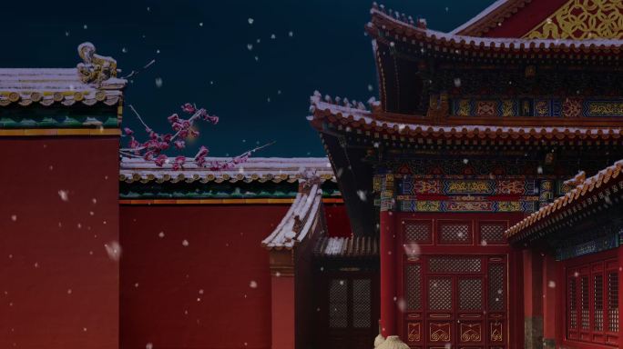 雪落下的声音LED大屏背景动画