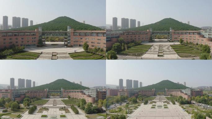 山东建筑大学大门航拍