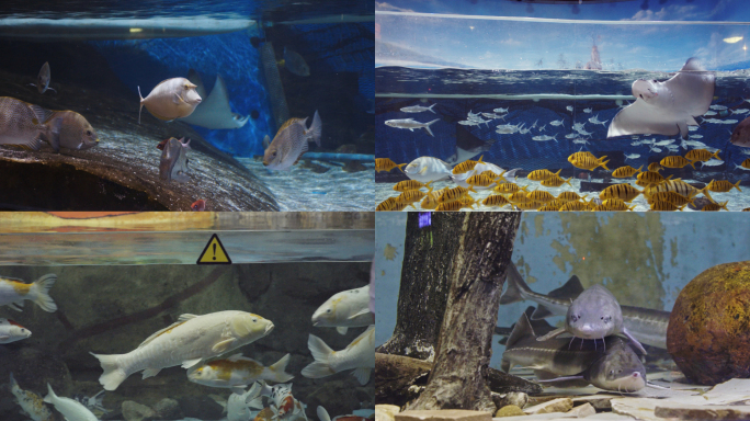 五彩斑斓的鱼水族馆海洋馆实拍4k