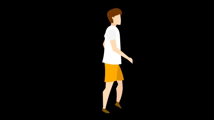 MG男人走路动画视频3