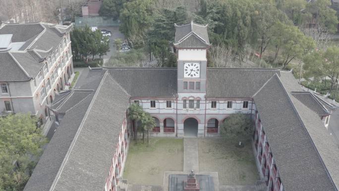 4K-log-航拍大学校园华东政法大学