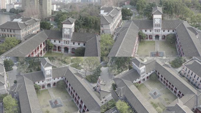 4K-log-航拍大学校园华东政法大学