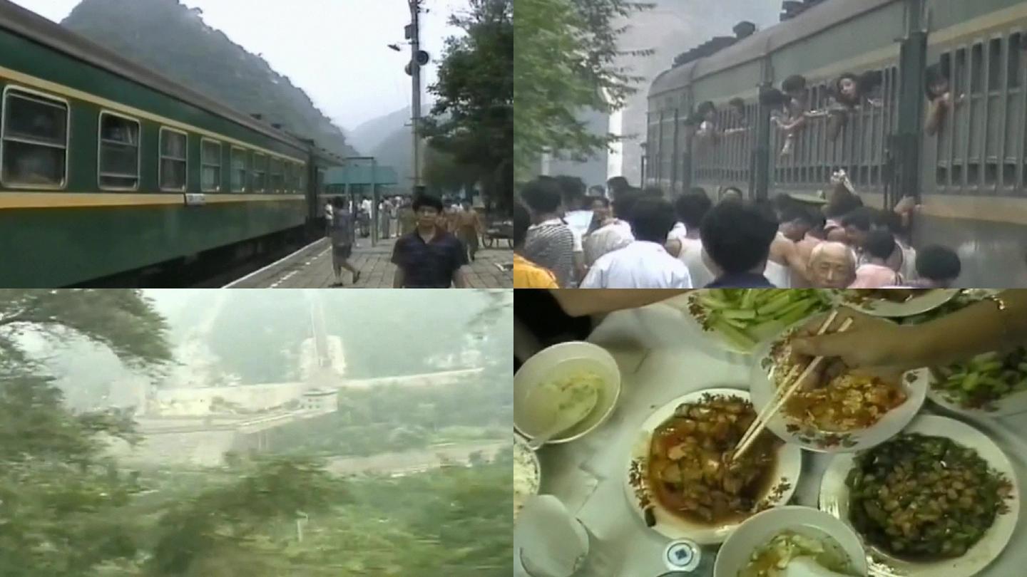 早期拥挤繁忙乘客旅客乘坐火车京张铁路