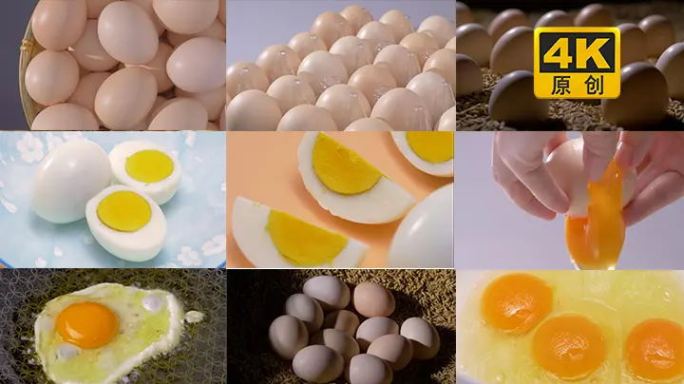 【4K原创】新鲜土鸡蛋实拍