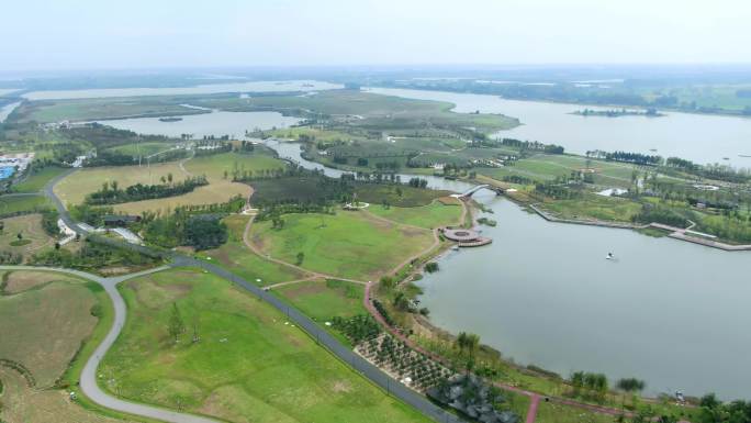 4k湖泊湿地生态公园