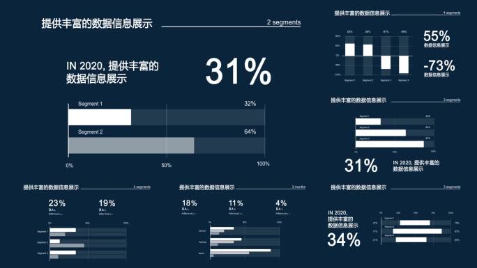 企业业务报告业务展示数据统计信息图表集