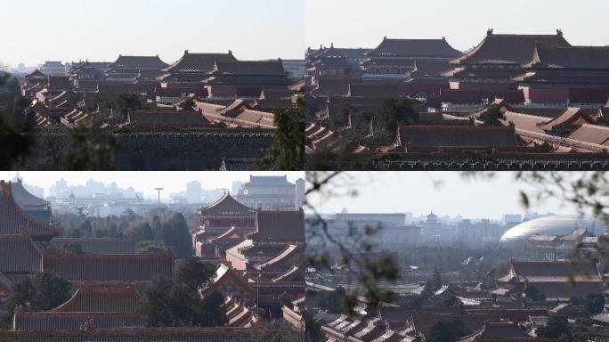 俯瞰北京故宫4k