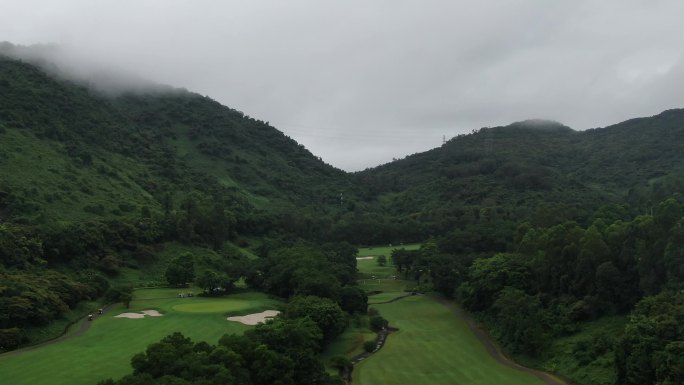 高清航拍南沙高尔夫球会