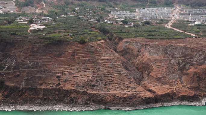 4k长江云南金沙江上游黄土高山乱砍滥伐的