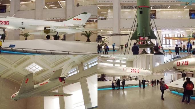 北京军事博物馆-飞机实拍素材
