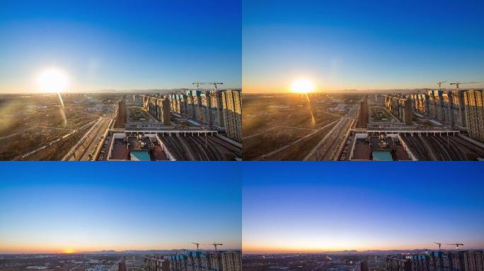 北京楼顶延时摄影日转夜