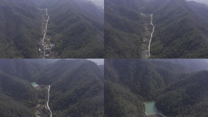 大山水库羊肠小道乡村