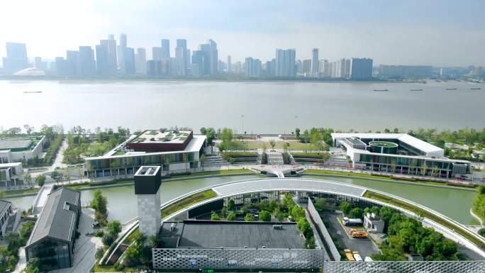 4k杭州钱江沿河生态公园